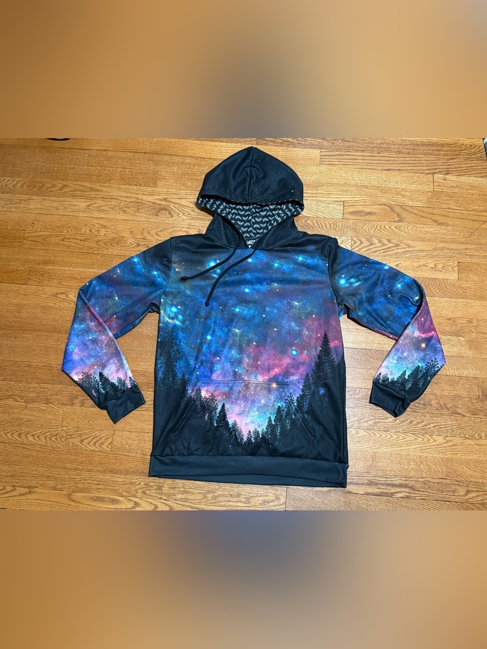 iEDM Galactic Valley Graphic Hoodie (Large) (Rave & Festival Hoodie) Outer Space